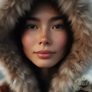 Potrait of an eskimo woman