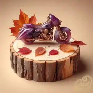 Purple agate motorbike