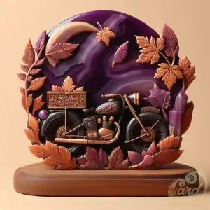 Purple agate motorbike