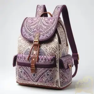Purple batik bags