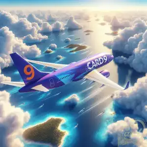 Purple commercial aircraft