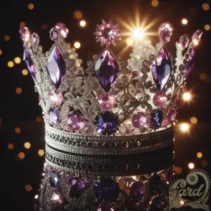 Purple crystal crown