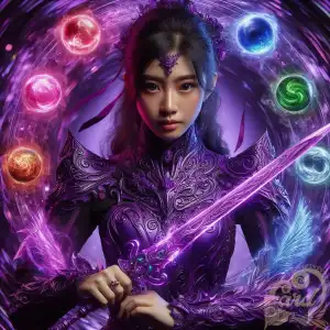 Purple Female swordsman