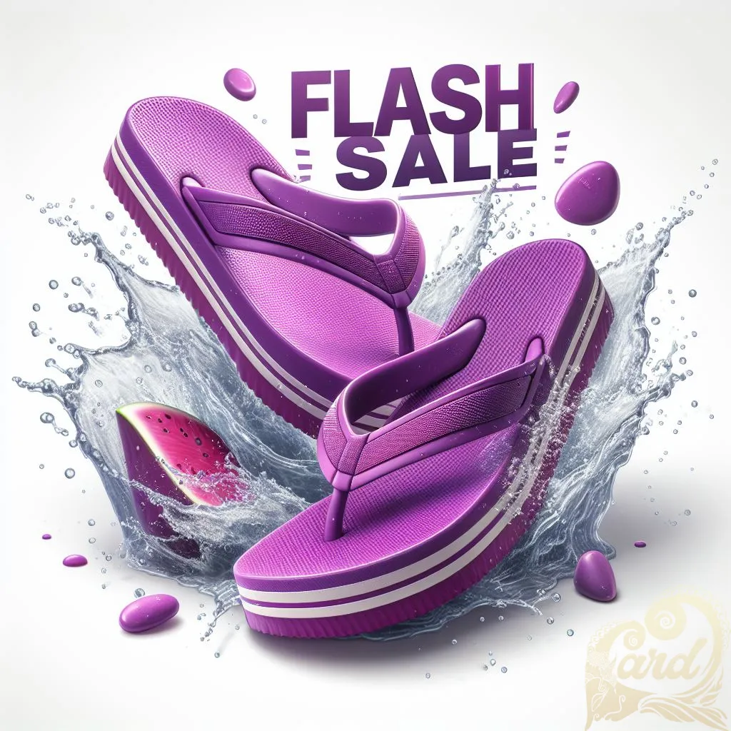 purple flip-flops
