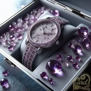 Purple luxury watch