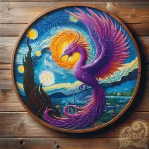 Purple phoenix painting
