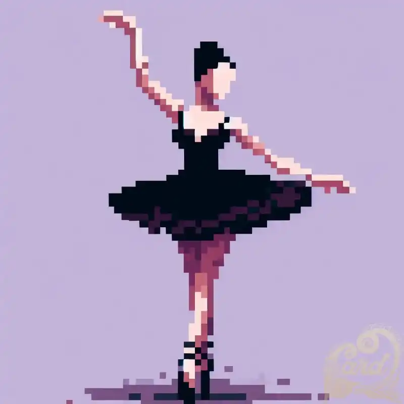purple pixelated ballerina