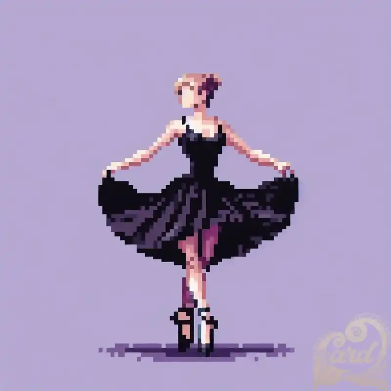 purple pixelated ballerina