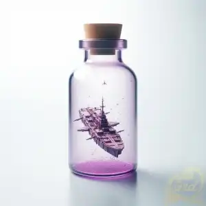 Purple ship bottle
