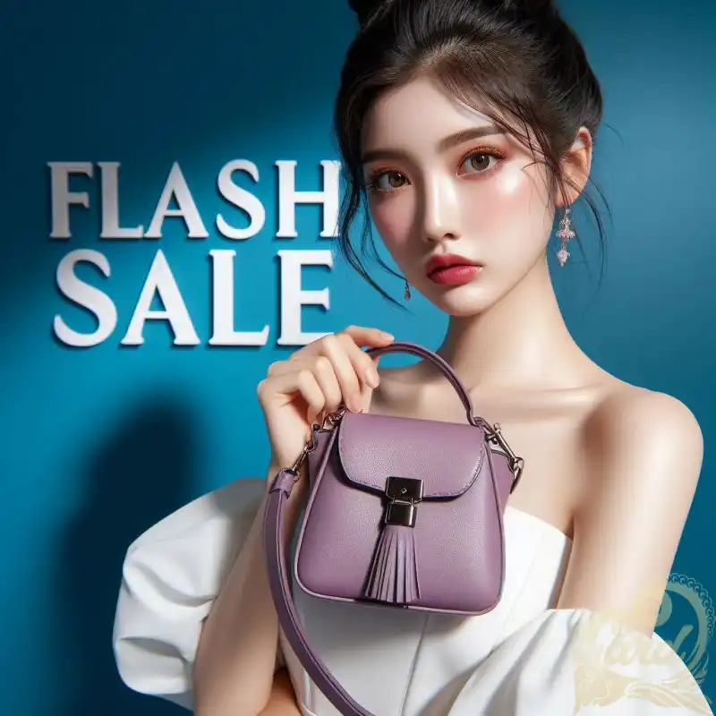 Purple sling bag poster