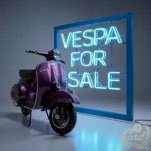 Purple Vespa motorbke for sale