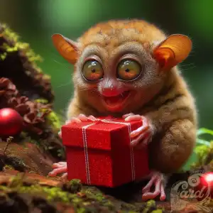 Pygmy Tarsier with Red Gift 