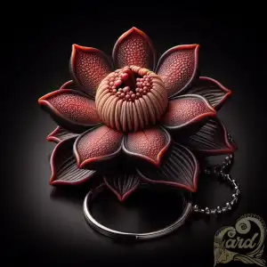 Rafflesia flower key chain