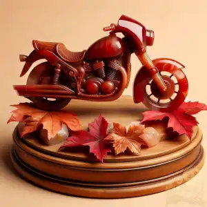 Red agate motorbike