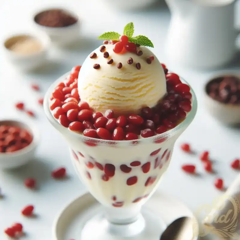 red bean topping