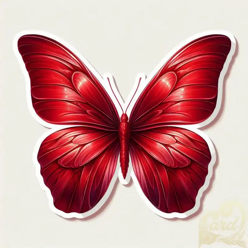 Red Butterfly Sticker