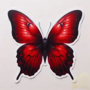 Red Butterfly Sticker