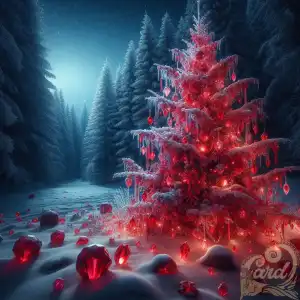 Red crystal christmas tree