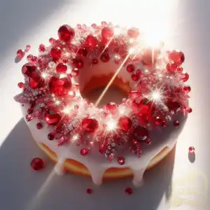 Red crystal donut