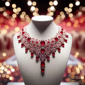Red crystal necklace