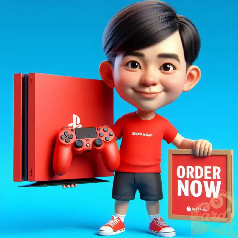 red game console promotion