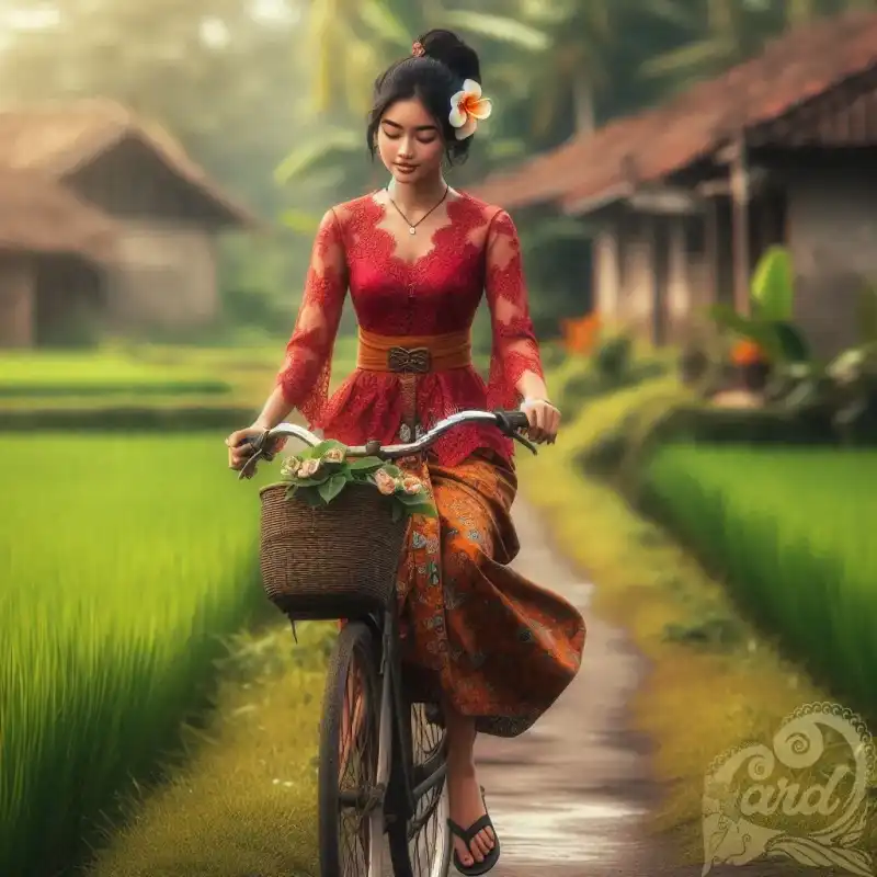 Red kebaya village girl