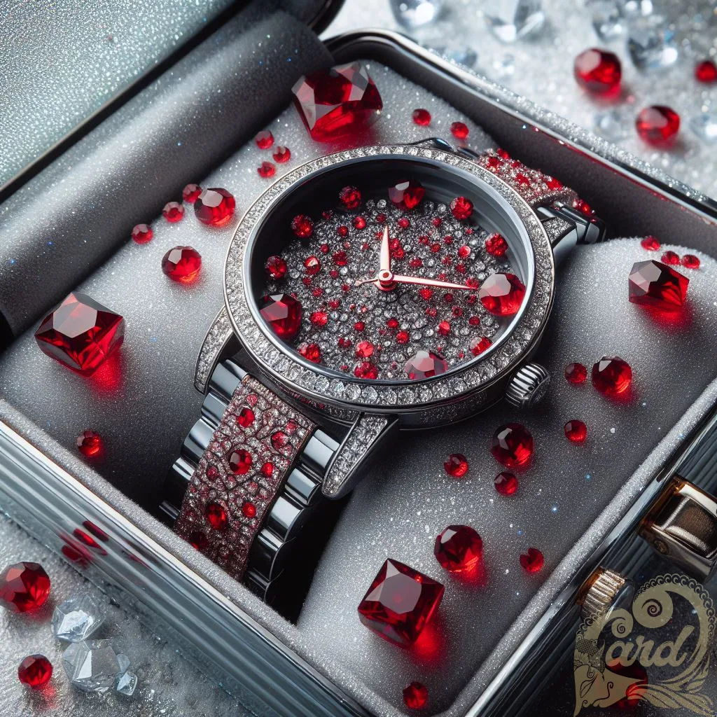 red luxury watch