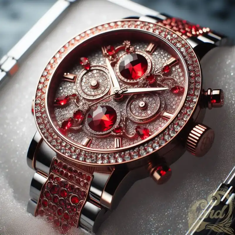red luxury watch