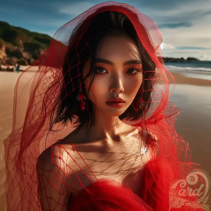 red netting dress