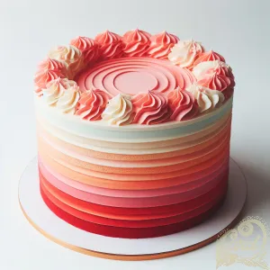 Red Pastel Layered Cake