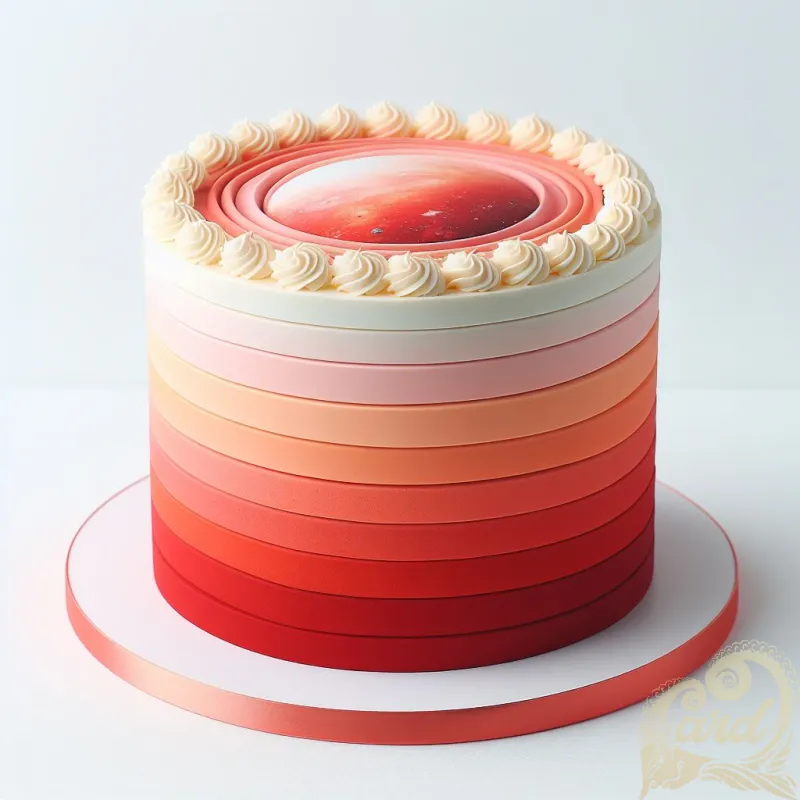 Red Pastel Layered Cake