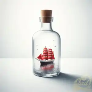 Red ship bottle