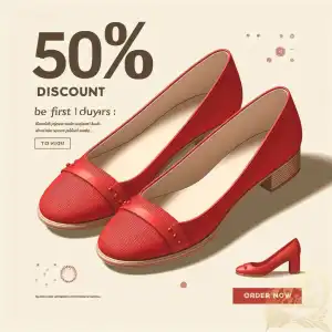 Red Women's Flat Shoes