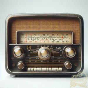 Retro Radio with Knobs and Dials