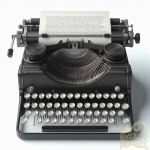Retro Typewriter with Paper