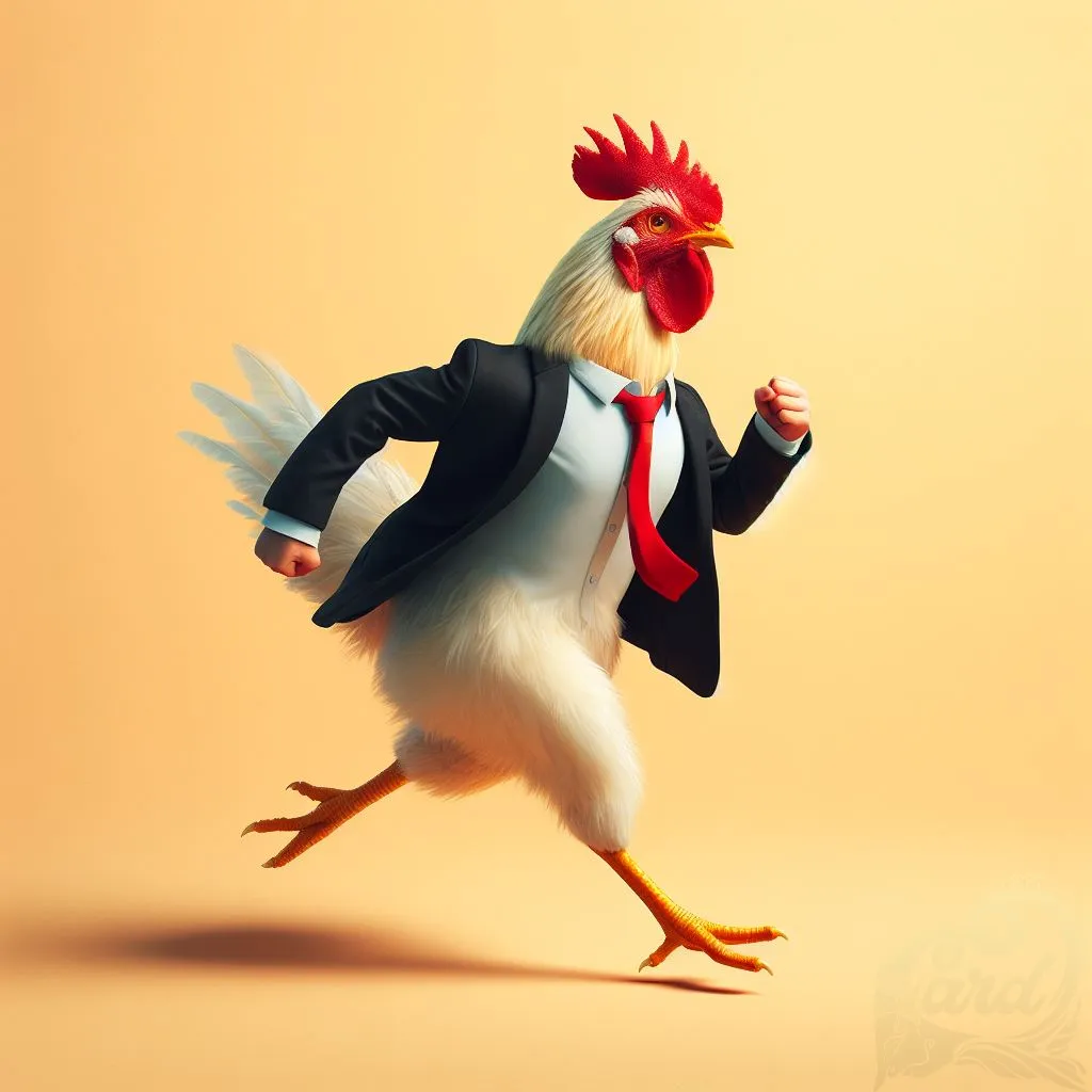 Running Chicken in Suit