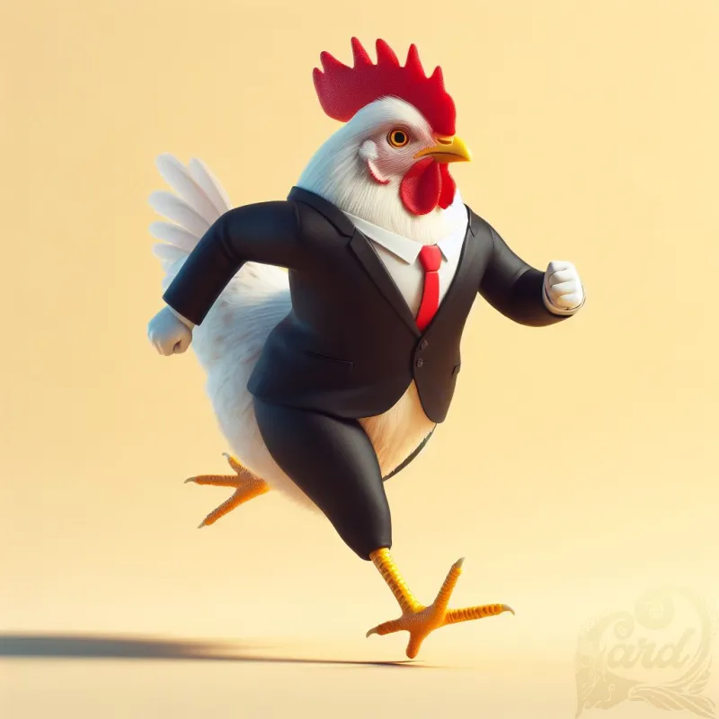 Running Chicken in Suit