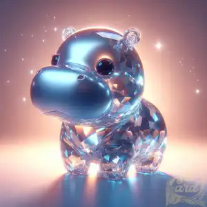 sculpture glass hippopotamus