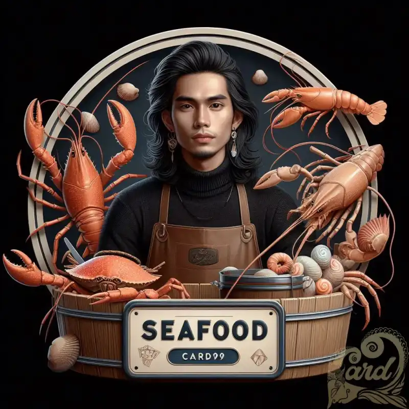 Seafood Sign Black