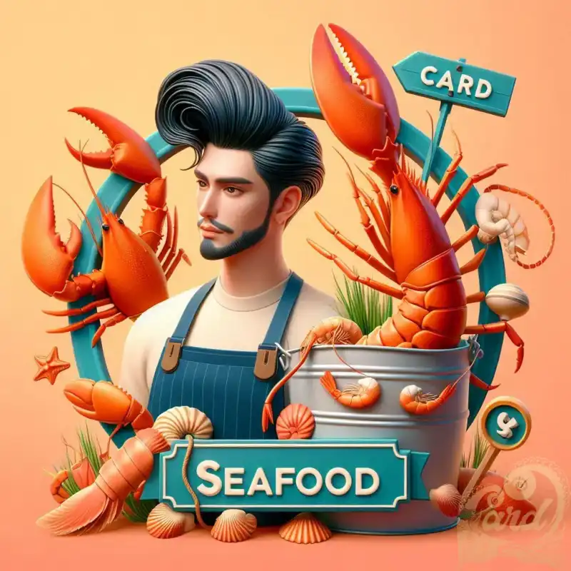 Seafood Sign Orange