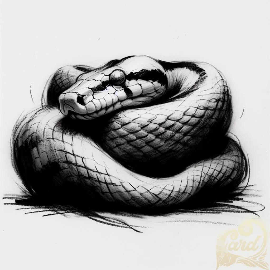 Serene Coiled Serpent