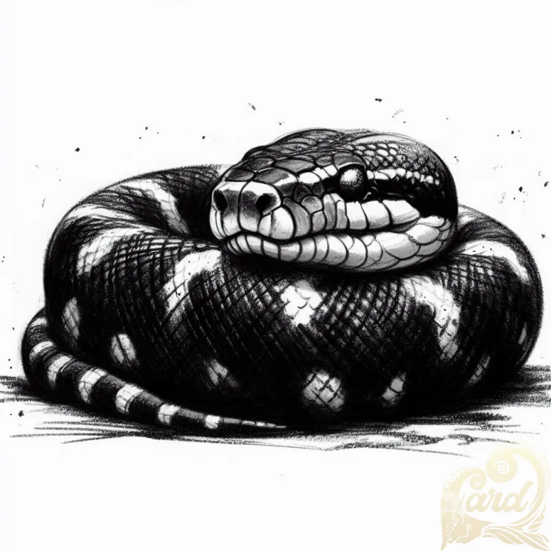 Serene Coiled Serpent