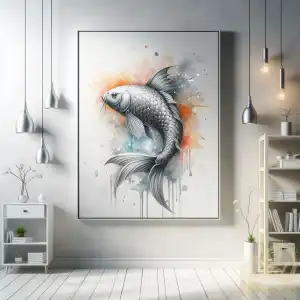 Silver koi fish