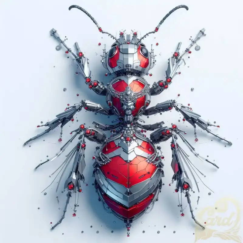 silver red ant metal