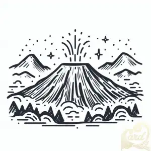 Sketch Bromo Mountain