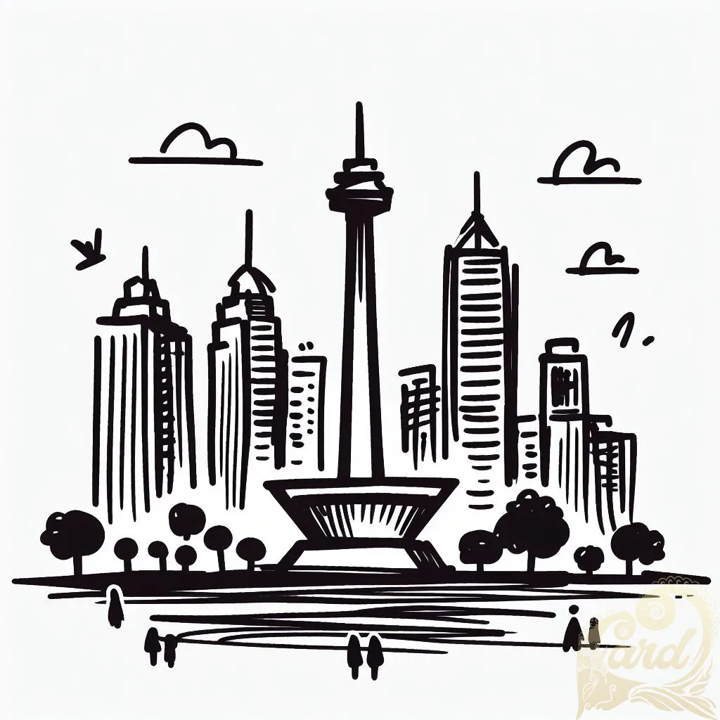 Sketch Monas Jakarta Monument