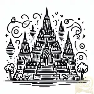 Sketch Prambanan Tample 