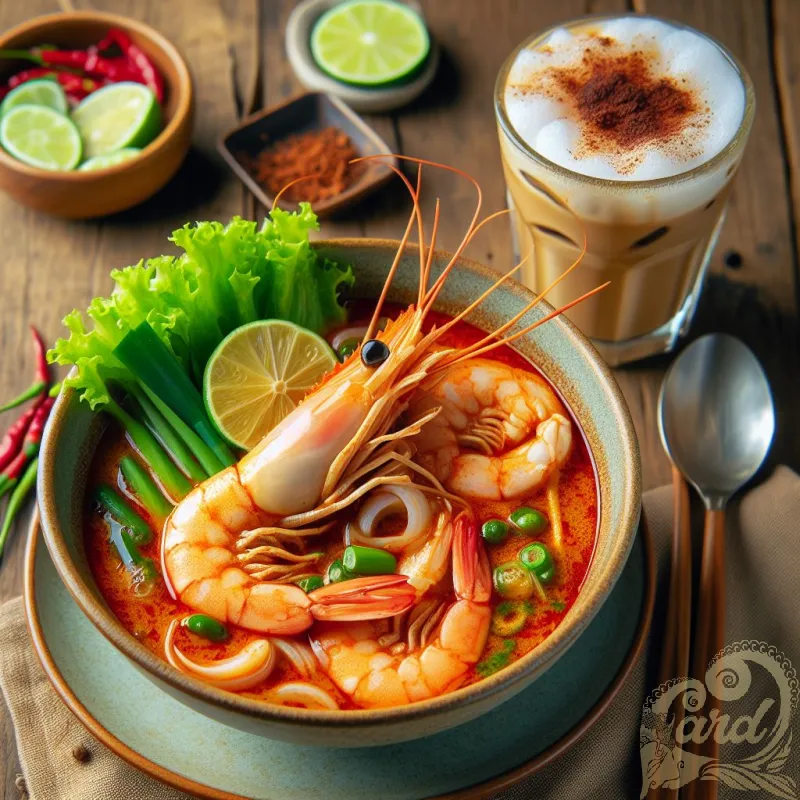 Spicy Tom Yum and Thai Coffee