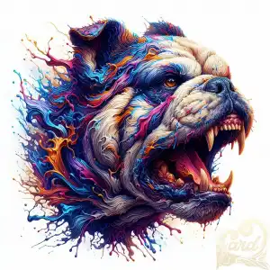 splash art bulldog head