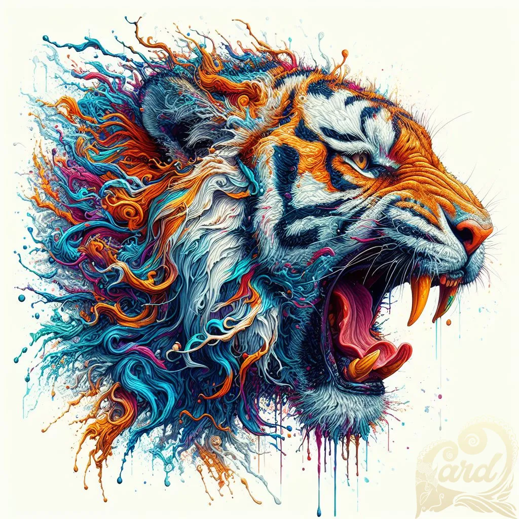 splash art tiger head